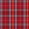 Vector graphic of black, red, maroon and white gingham cloth background with fabric texture. Seamless fabric texture. Suits for