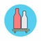 Vector Graphic of Bottles Shelf