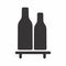 Vector Graphic of Bottles Shelf - Black Style - simple illustration. Editable stroke. Design template vector.outline style design.
