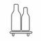 Vector Graphic of Bottles Shelf - Line Style - simple illustration. Editable stroke. Design template vector.outline style design.