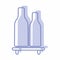 Vector Graphic of Bottles Shelf - Twins Style - simple illustration. Editable stroke. Design template vector.outline style design.