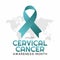 Vector graphic of cervical cancer awareness month