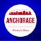 Vector Graphic Design of Anchorage City Skyline
