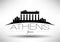 Vector Graphic Design of Athens City Skyline