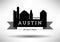 Vector Graphic Design of Austin City Skyline