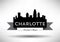 Vector Graphic Design of Charlotte City Skyline