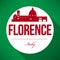 Vector Graphic Design of Florence City Skyline