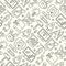 Vector graphic design seamless pattern with grey linear icons. Line style designer background with place for text.