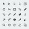 Vector graphic editor icons set