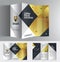 Vector graphic elegant business brochure design for your company in silver black and gold color