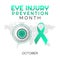 Vector graphic of Eye Injury Prevention Month good for Eye Injury celebration.