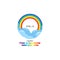 Vector graphic of happy find a rainbow day good for find a rainbow day celebration.