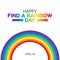 Vector graphic of happy find a rainbow day good for find a rainbow day celebration.