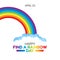 Vector graphic of happy find a rainbow day good for find a rainbow day celebration.