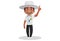 Vector graphic illustration of Cricket Umpire