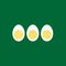 Vector Graphic Illustration, Deviled egg isolated on green background, Suitable For Icons, Symbols, Logos, posters, banners, backg