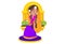 Vector Graphic Illustration of Goddess Radha