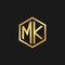 Vector Graphic Initials Letter MK Logo Design Template