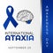 Vector graphic of international ataxia awareness day good for international ataxia awareness day celebration.