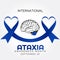 Vector graphic of international ataxia awareness day good for international ataxia awareness day celebration.