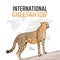 Vector graphic of international cheetah day good for international cheetah day celebration.