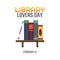 Vector graphic of library lovers day