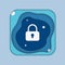 Vector graphic of lock icon illustration with blue color scheme