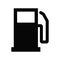 Vector graphic logo of the classic black petrol pump icon