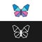 Vector graphic of modern butterfly