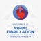 vector graphic of National Atrial Fibrillation Awareness Month good for National Atrial Fibrillation Awareness Month celebration.