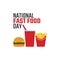 Vector graphic of national fast food day