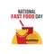 Vector graphic of national fast food day