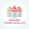 Vector graphic of national frozen yogurt day