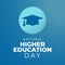 vector graphic of National Higher Education Day good for National Higher Education Day celebration. flat design. flyer design.flat