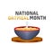 Vector graphic of national oatmeal month