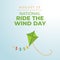 vector graphic of National Ride The Wind Day good for National Ride The Wind Day celebration. flat design. flyer design.flat