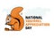 Vector graphic of national squirrel appreciation day