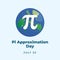 vector graphic of Pi Approximation Day good for Pi Approximation Day celebration. flat design. flyer design.flat illustration