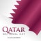 Vector graphic of Qatar national day perfect for Qatar national celebration.