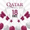 Vector graphic of Qatar national day perfect for Qatar national celebration.