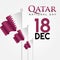 Vector graphic of Qatar national day perfect for Qatar national celebration.