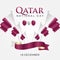 Vector graphic of Qatar national day perfect for Qatar national celebration.