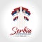 Vector graphic of Serbia statehood day good for Serbia statehood day celebration.