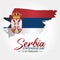Vector graphic of Serbia statehood day good for Serbia statehood day celebration.