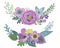 Vector graphic set with beautiful, floral wreaths.