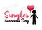 Vector graphic of singles awareness day
