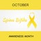 Vector graphic of Spina Bifida Month good for World spina bifida celebration.