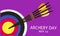 Vector graphic of world archery day for world archery day celebration.