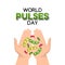 Vector graphic of world pulses day