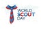 Vector graphic of world scout day